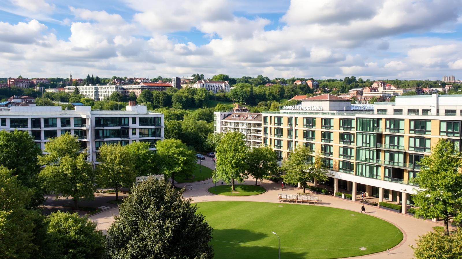 Londra Uxbridge (Yaz Okulu) Stafford House kampüsü ve şehir görünümü